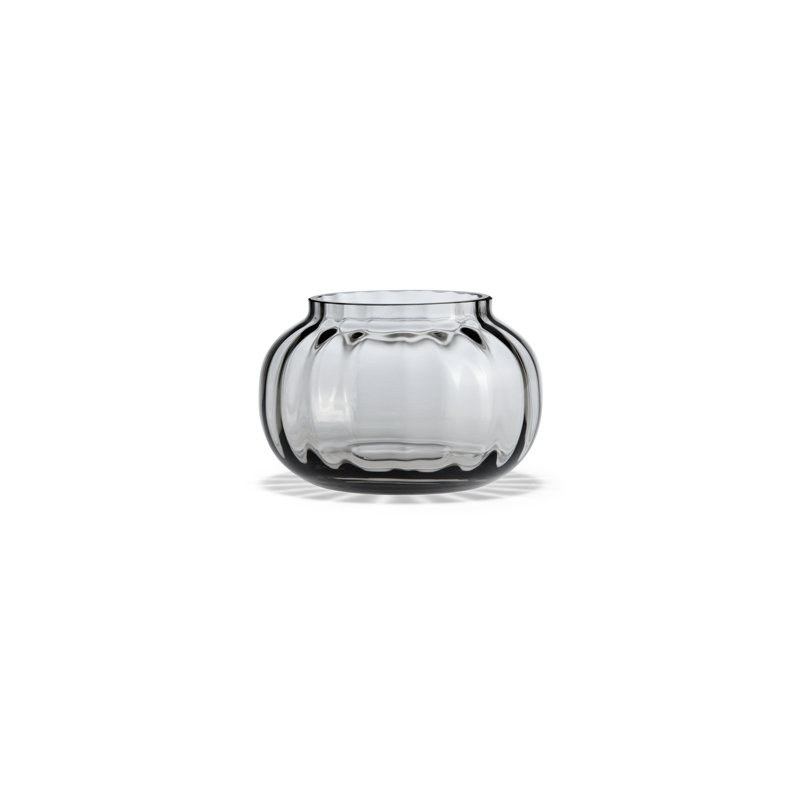 Primula 2.4'' H Glass Tabletop Tealight Holder, Smoke