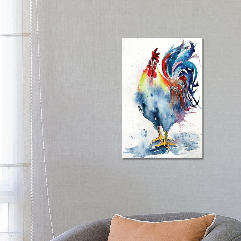 Rooster In The Yard IV by Anna Brigitta Kovacs - Wrapped Canvas Print, 66.04 cm H x 45.72 cm W x 1.91 cm D