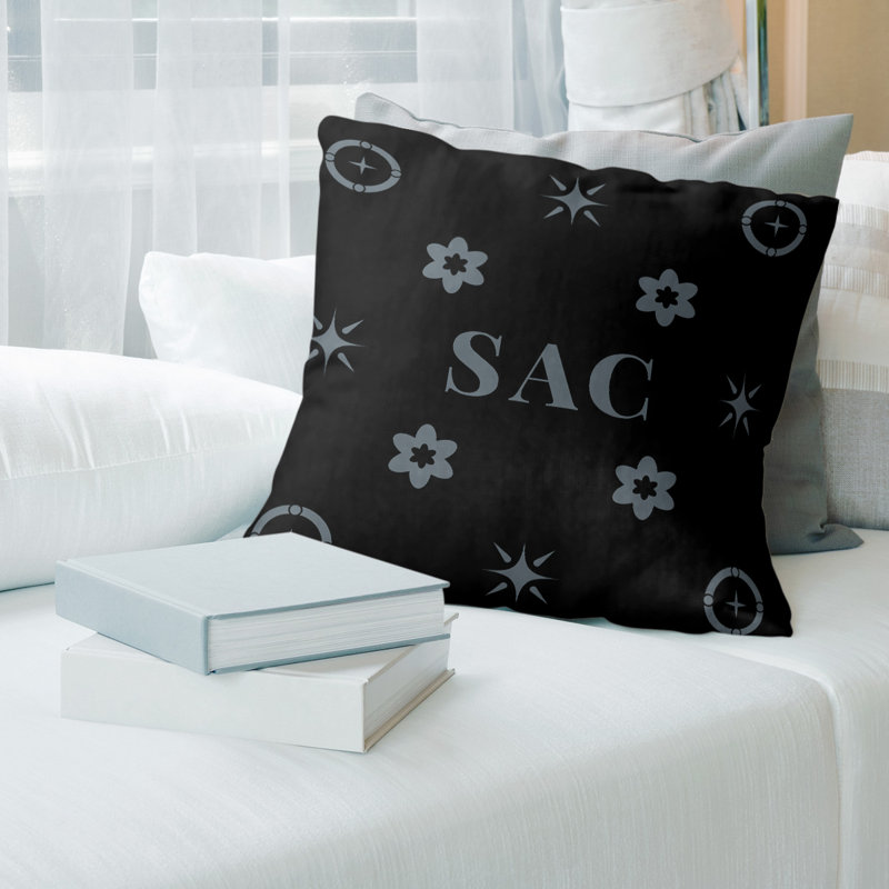 Sacramento Basketball Colors Black Cotton Twill Pillow 14 Inch
