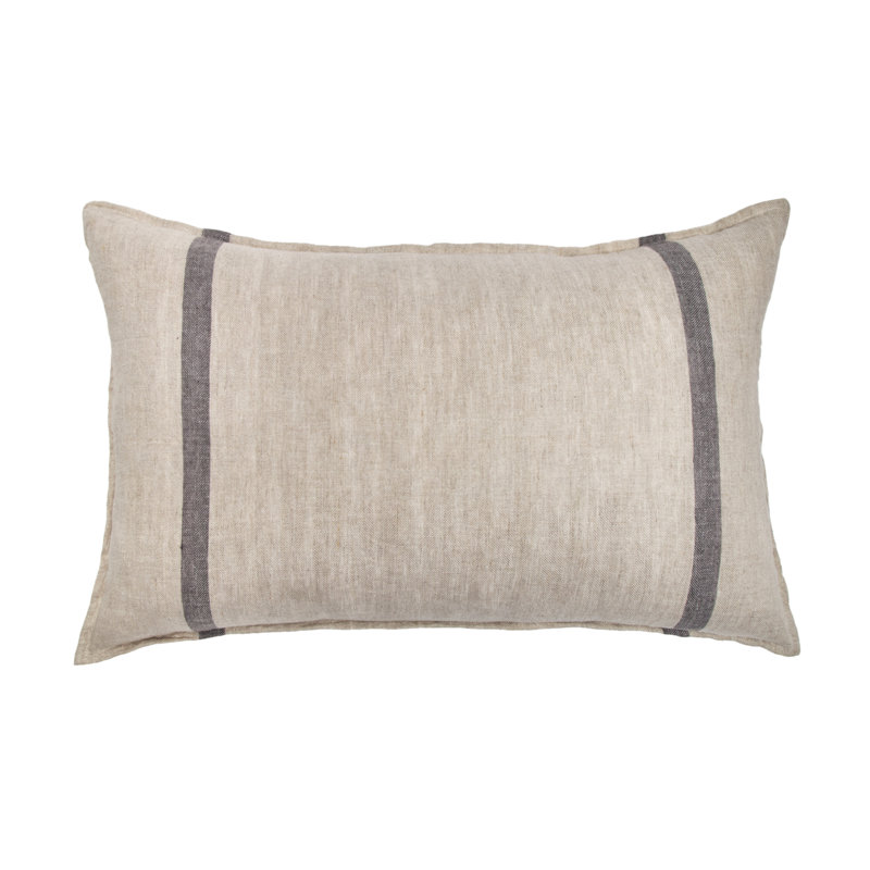 Taie décorative 100% lin Rory Herringbone, Tanné, Très grand lit