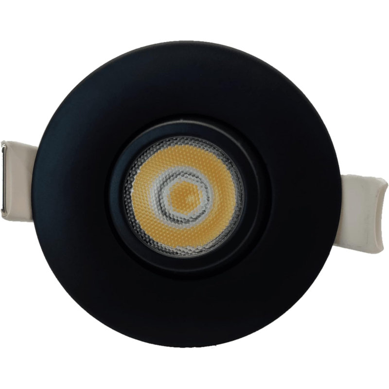 2'' Dimmable Air-Tight IC Rated Recessed Lighting Kit, Noir