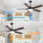 52" Ceiling Fan w/ LED Lights, 3 Color Temprature, Quiet DC Motor 6 Speed w/ Remote Control-782485421-782485419