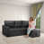 Black  Faux Leather