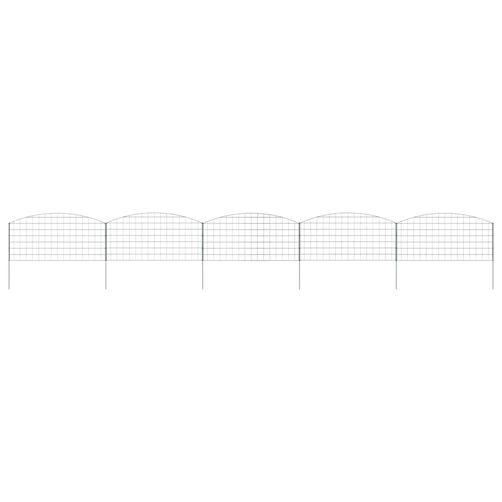 50 cm H x 100 cm W Steel Border Fencing with 5 Panel(s) Included Panel(s) Included
