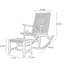 Chaise berçante simple en bois massif-100997889