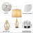 ChenJoss 23" Table Lamp Set With Night Light And USB Ports, suitable for bedrooms, living rooms, desks, and offices