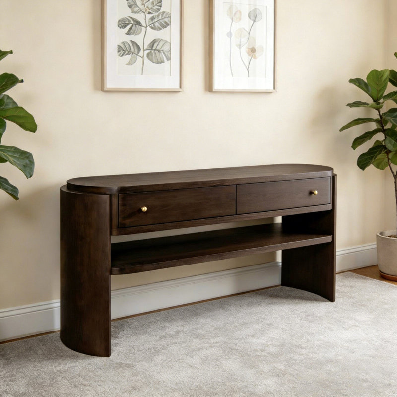 Retro Multifunctional Practical Console Table, 35.43" H x 47.24" W x 15.75" D