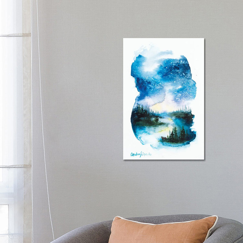 Night Reflections by Andrea Fairservice - Painting on Canvas, 66.04 cm H x 45.72 cm W x 3.175 cm D, Wrapped Canvas