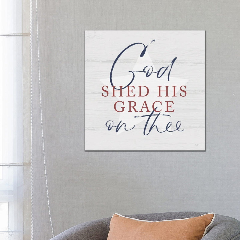 God Shed His Grace by Lux + Me Designs - Wrapped Canvas Print, 66.04 cm H x 66.04 cm W x 1.91 cm D