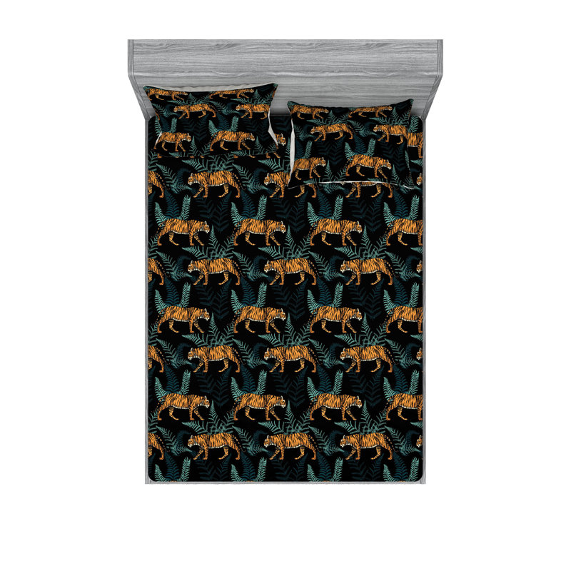 Ensemble de 2 taies décoratives Ambesonne, Ensemble de draps pour lit double avec 2 taies d'o