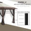 Pavillon de jardin avec moustiquaire Outsunny
