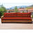 Crelake 107'' Wide Rectangular Teak Patio Sofa with Sunbrella® Cushions-283519415