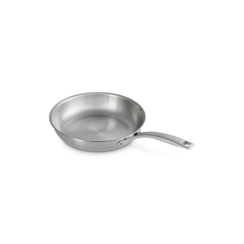 Le Creuset Essential Stainless Steel Shallow Round Frying Pan, 9.5 In.