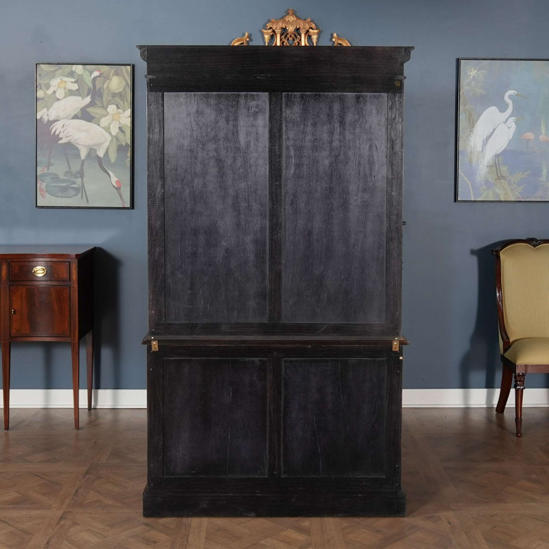 Beaslie 47 " W Mahogany Solid Wood Dining Hutch