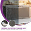 Quartey 100 Gallons Water Resistant Resin Lockable Deck Box-57482571