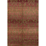 Himalayan Art Hand Woven Wool Damask Area Rug
