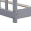 Lit double pleine grandeur avec clôture sans porte, lit en bois d'hévéa avec garde-corps de sécurité, gris-1283501343-1283501328