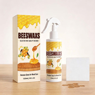 beeswa care spray 120ml Natural Beeswax Furniture Polish Wood Floor Cleaner And Restorer For Hardwood Cabinets Tables And Antiques With Microfiber Cl