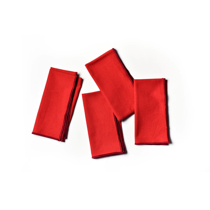Cotton Blend Napkin, Red
