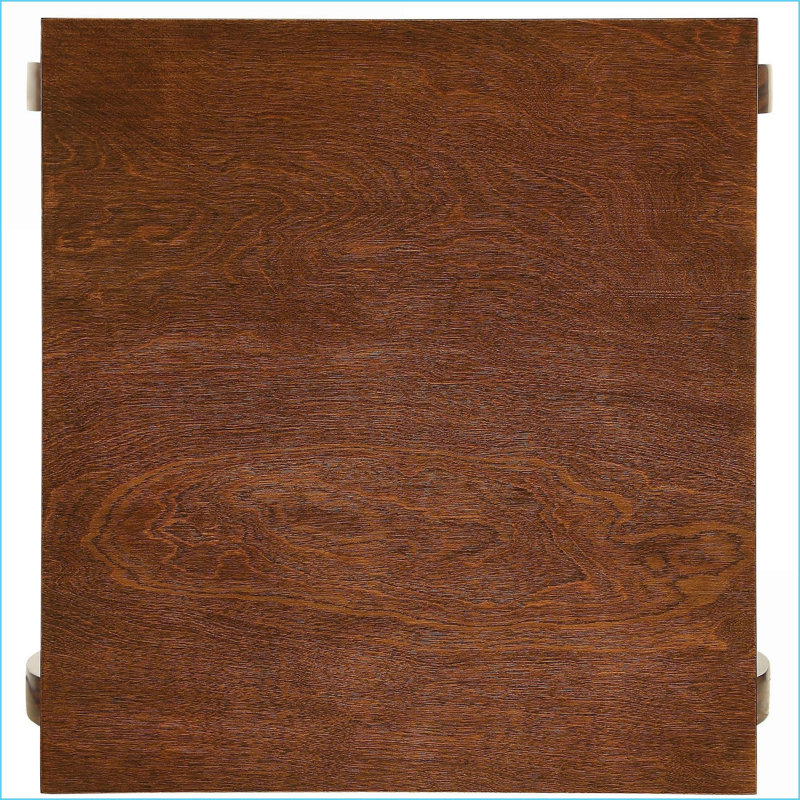 Table basse en noyer à 2 tablettes pour salon, étable et amp; Bien rangé