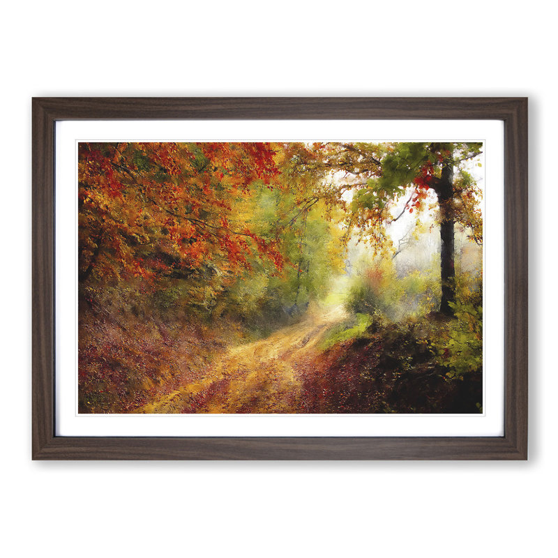 Autumn Forest - Picture Frame Painting Print, Walnut Framed, 33cm H x 45cm W x 2cm D