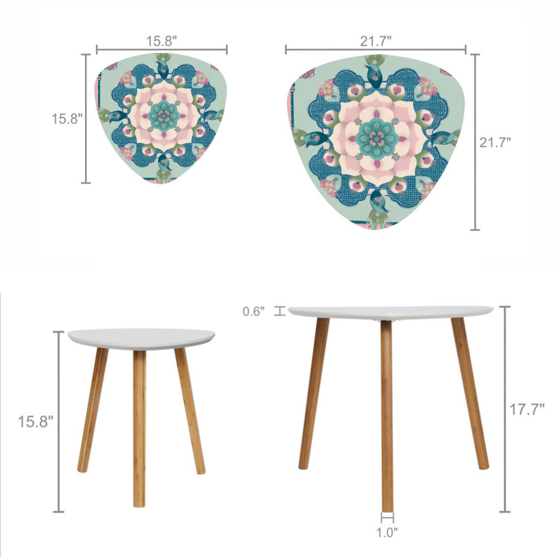 Ensemble de 2 tables basses gigognes Triangle