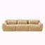 Tissu moelleux doux et moelleux de 114 po, canapés modulaires modulaires, conception ergonomique avec repose-pieds et coussins décoratifs, raccordement à boucle pour emballage sous vide à compression complète, pour cinéma maison
