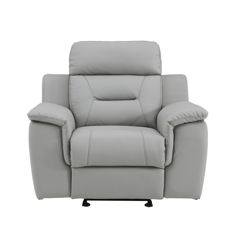 Fauteuil inclinable en cuir Global United Modern, Gris