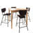 Marylynn 4 - Person Solid Wood Solid Wood Top Four Leg Dining Set-88880785