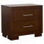 Ensemble de chambre avec lit plateforme 6 pièces et 2 tables de chevet Cappuccino