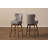 Upholstered Counter Stool with Solid Wood Frame-326954228