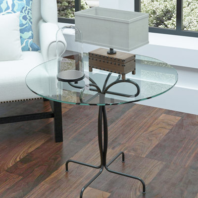 24" Inch Clear Tempered Glass Table Top, 1/4" Thick, Glossy Polished, To Wear, Heat, Corrosion, Impact, For Patio And Coffee Tables Transparent, , Meeting Family