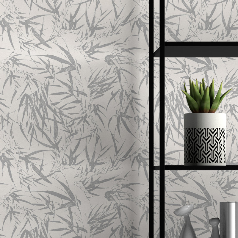 Bamboozled 33' L x 20.5" W Wallpaper Roll, Cream
