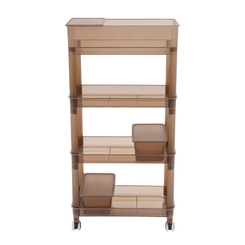 Multifunctional 4 Tier Rolling Utility Cart Organizer