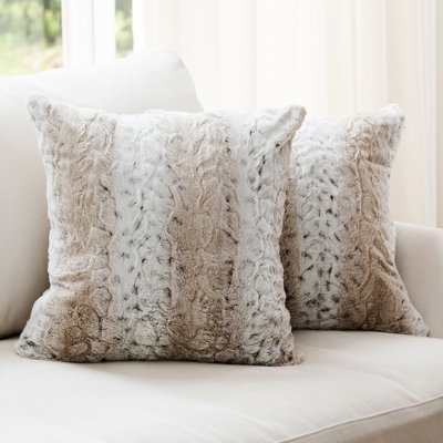 Square Faux Fur Pillow Cover & Insert