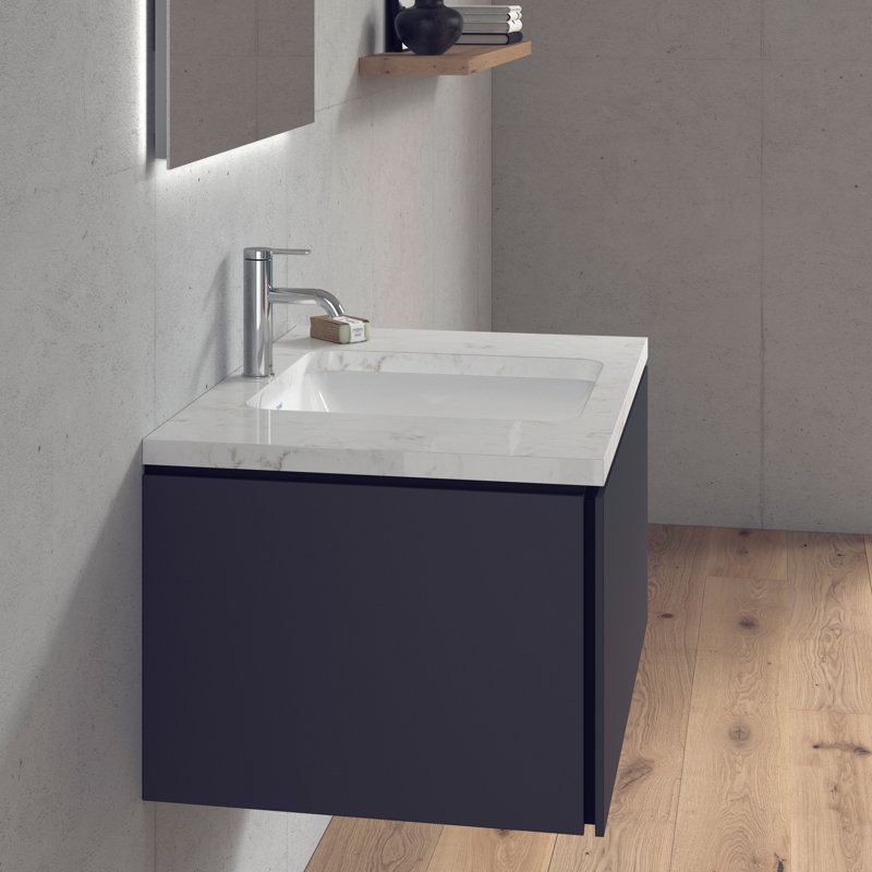 Duravit Starck 3 Ceramic Square Undermount Bathroom Sink with Overflow