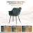 Haglund Leather Dining Chair with Powder-Coated Iron Legs Accent Side Chair Foam Padded Seat Versatile Kitchen Chair for Modern Home and Kitchen-123386570-68459896