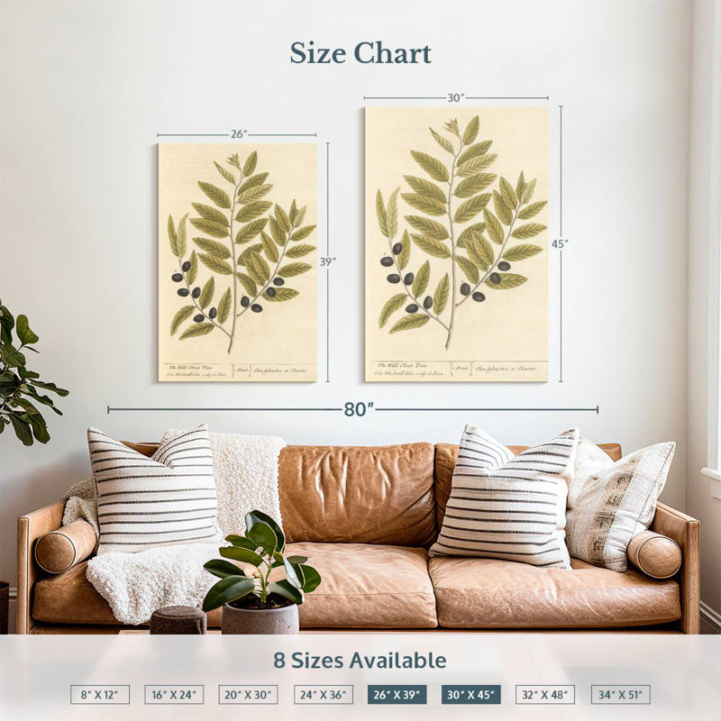 Keiri Olive Branch I, 39" H x 26" W