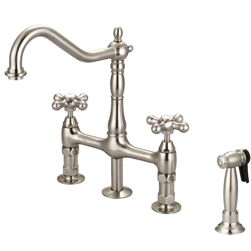 Barclay Emral Kitchen Faucet with Side Spray, Brushed Nickel