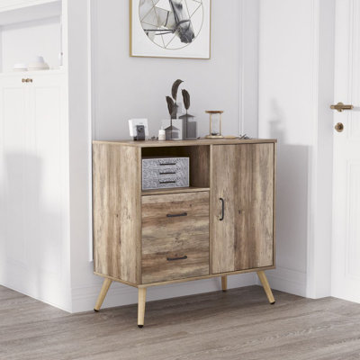 Gloria 31.3 Inch home office cabinet with 2 drawers and one door