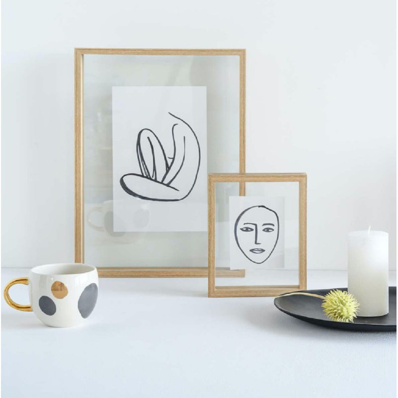 Luiz Wood Floater Picture Frame, 12" x 16", Natural