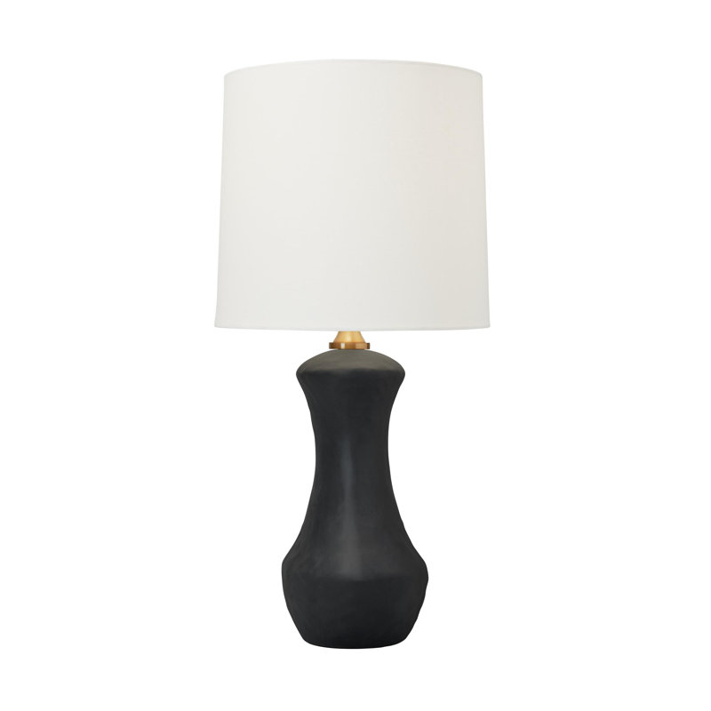 Bone Table Lamp, Rough Black