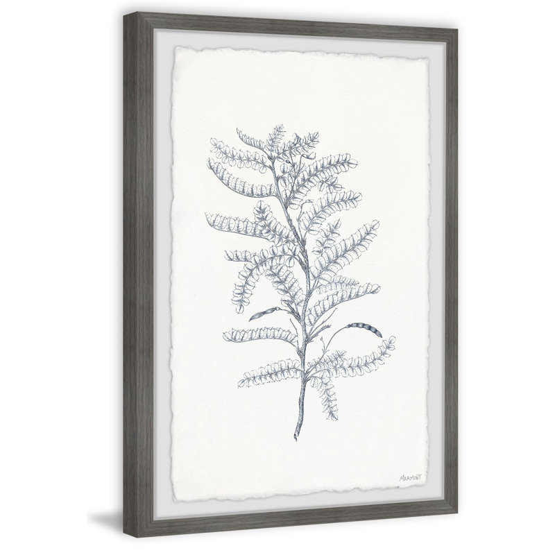 Gray Leaves - Single Picture Frame Painting, 30cm H x 20cm W x 3.81cm D