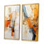 «Orange Gray Line Art Abstract Expressionism» «Orange Gray Line Art Abstract Expressionism», 2 pièces-1047996436-1047996439
