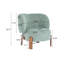 Confortable fauteuil d'appoint vert, revêtement en polyester, design à oreilles élégant pour la maison