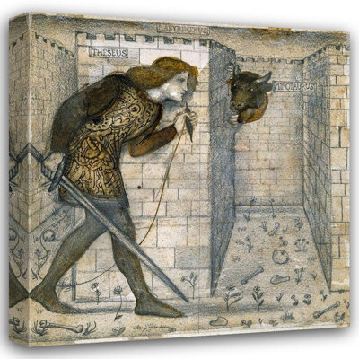 «Burneâ ™, Jones, Edward, art sur toile tendue: Thésée et le minotaure dans le labyrinthe