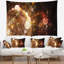 Tapisserie en gouttes d’eau brun floral-28495155
