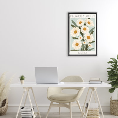 Flower Market Daisies Floating Frame, design by Courtney Haley