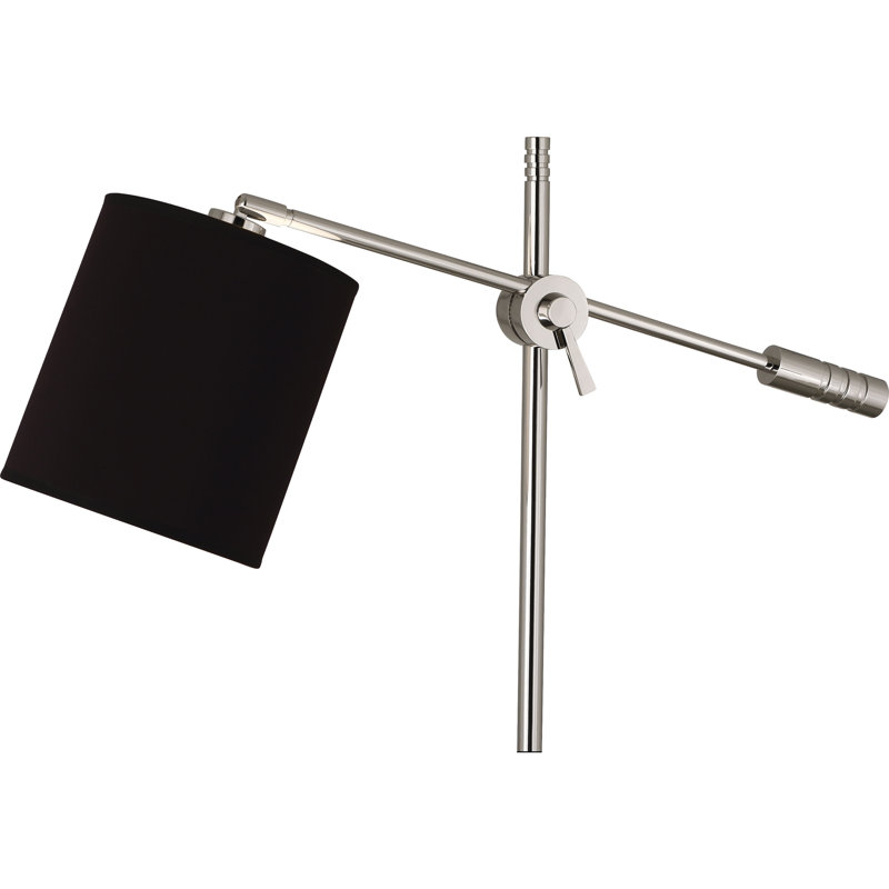 Campbell Table Lamp, Black/Polished Nickel