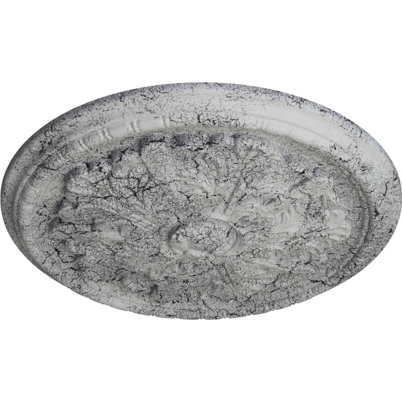 Médaillon de plafond H 17,125 po x l 17,125 po Washington, Blanc craquelé ultra pur